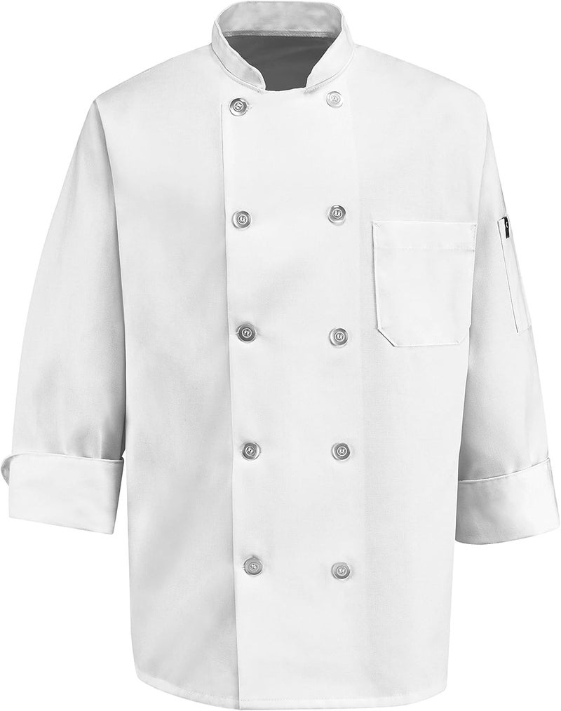 Chef Designs mens Ten Pearl Button Chef Coat - Image 2